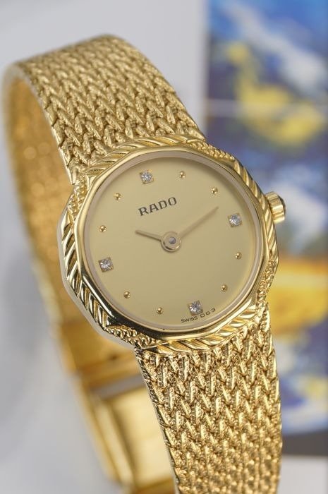RADO - Full gold plated with Diamonds - 女士 - watch-bracelet - Unworn