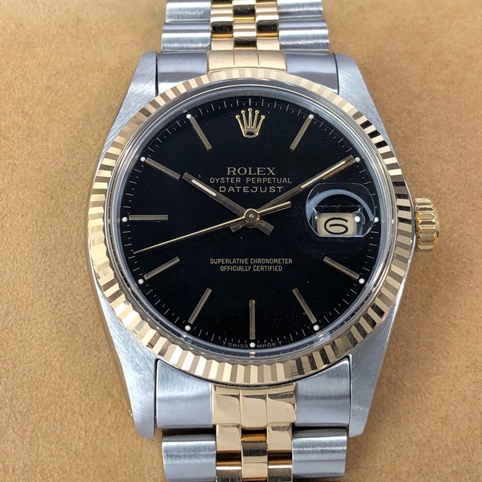 Rolex - Datejust Black Dial - 16013 - Unisex - 1980-1989