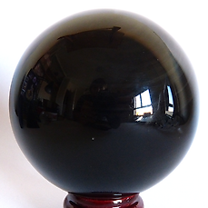 Obsidian Kugel schwarz 57 mm schwarze Magie Wahrsager Hexerei Kugeln Kristall A4 