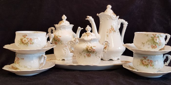 Hermann Ohme Porcelain model Elysee - 咖啡套餐 (15) - 瓷器