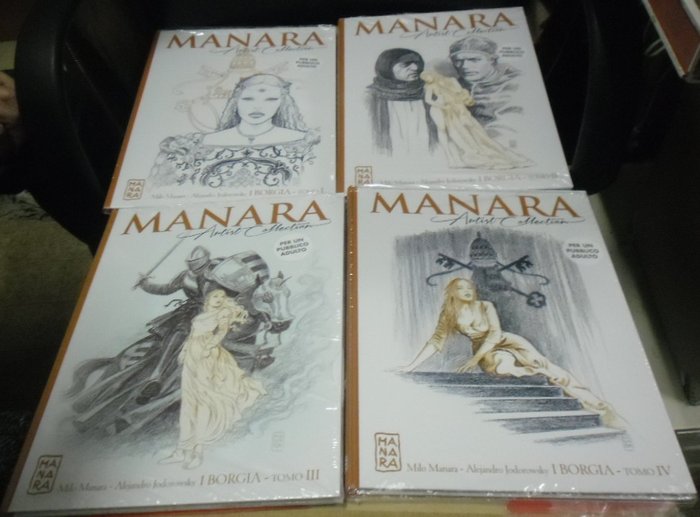 Milo Manara -  4x vol. "Artist Collection " Borgia Completa - Hardcover - Eerste druk