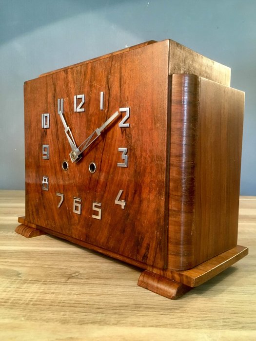 Art Deco Pendule - Holz, Messing - 1920-1930