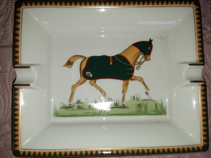 Hermes - Cendrier (Vide poche) - thème cheval - Porcelana