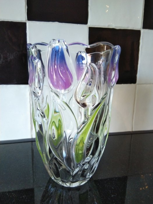 Original Walther Glas - Kristalglas - Vase - Crystal