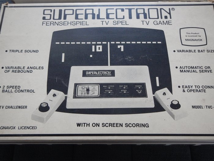 1 Superlectron Magnavox Licensed TVC 3000 - Console with games (4) - In original box
