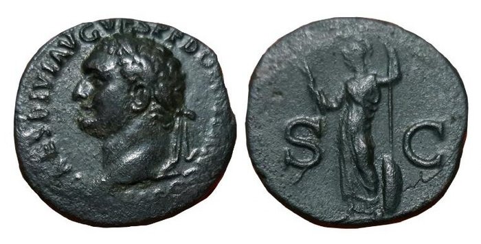 Roman Empire - Æ As, Domitian, as Caesar (AD 81-96), c. AD 80-81