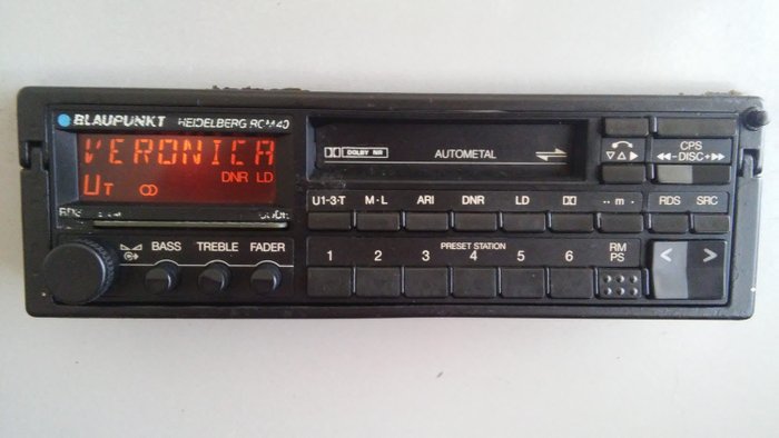 Vintage blaupunkt radio 1 din vakiokoko - Blaupunkt heidelberg rcm40 - 1990-1992