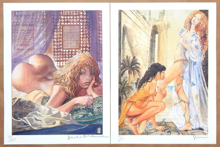 Milo Manara - Estampe "Aphrodite" - Loose page - First edition. 