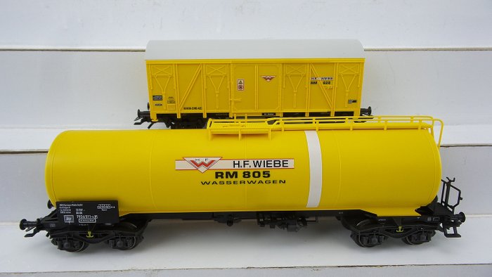 Märklin H0 - 47874 - Carro merci - Trenini da costruzione a 2 pezzi "H.F. Wiebe" - DB