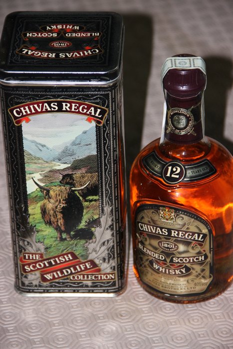Chivas Regal 12 years old The scottish Wildlife Collection - Highland Cattle - b. 1990s - 70cl