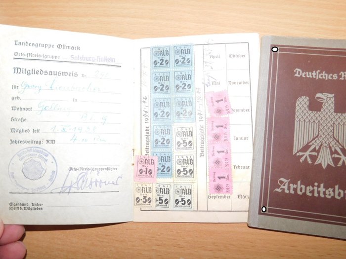 Tyskland - 3.Reich - 3 ursprungliga ID-kort, pass, tredje - Catawiki