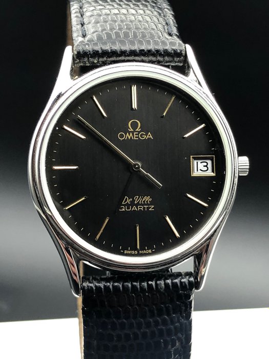 Omega - De Ville - Rare Black dial- cal 1332 - 1960205 - 男士 - 1990-1999