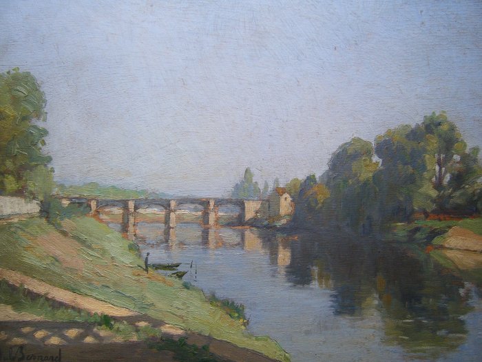 Jules Bernard (1849 - 1917) - Le Pont de Chatou
