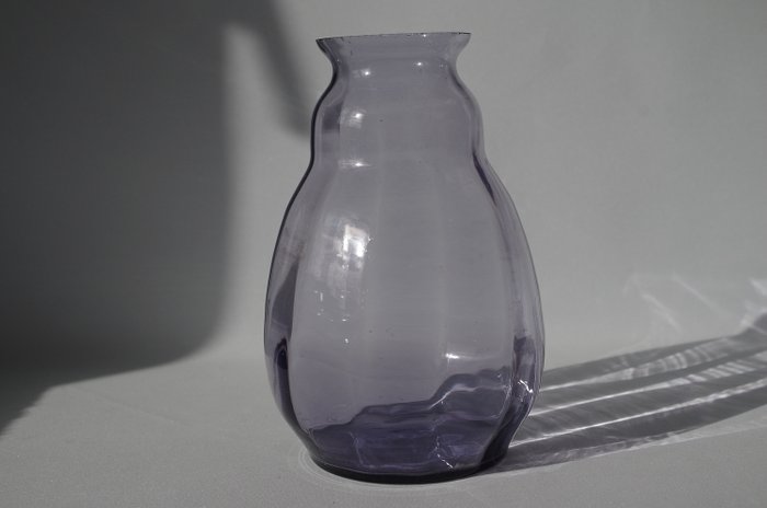 A.D Copier - Leerdam vase with optical paths - Glass