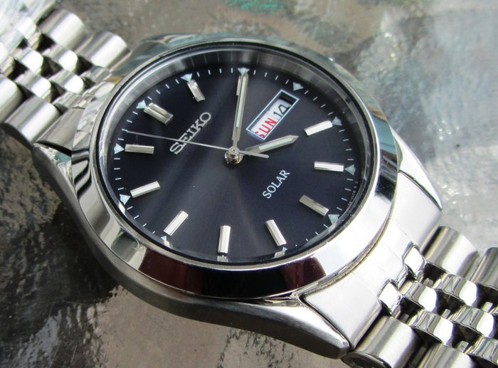 Seiko - Solar Dress Day Date Watch Seiko Leather + Jubilee - SNE049P9 - Hombre - 2011 - actualidad