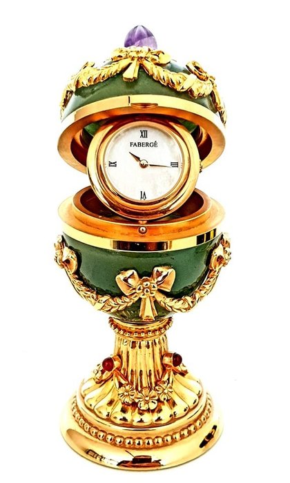 Fabergé - 皇家法貝熱驚奇蛋鐘 - 24克拉黃金，寶石，帝王系列