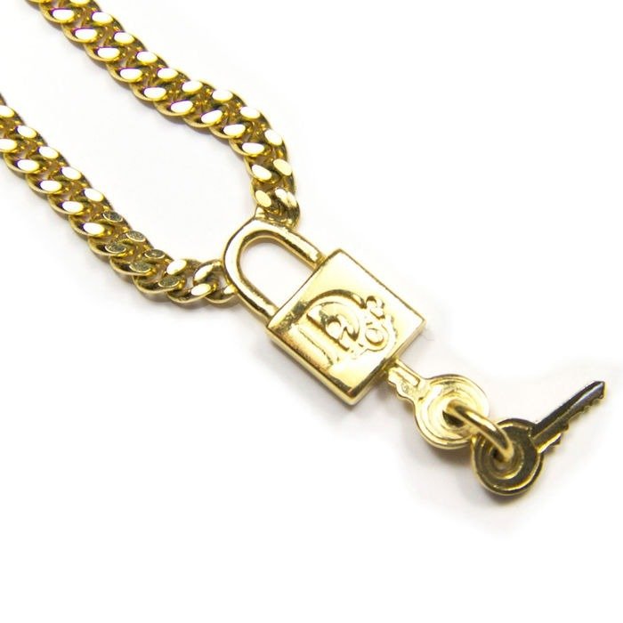dior padlock chain necklace