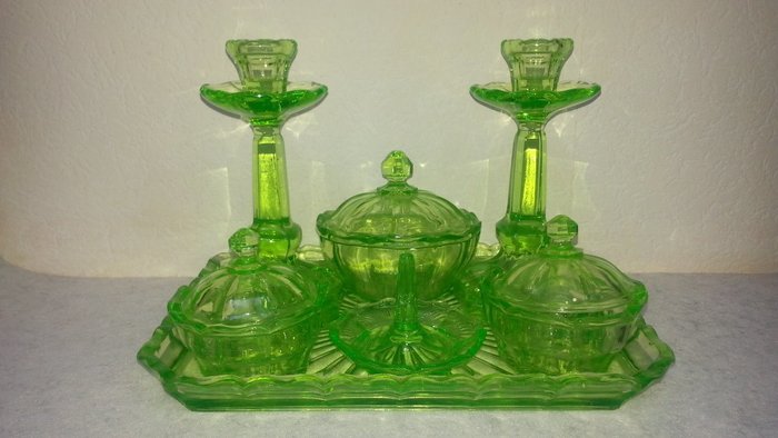Anna Groen uranium glas - Glaswaren (7) - Glas