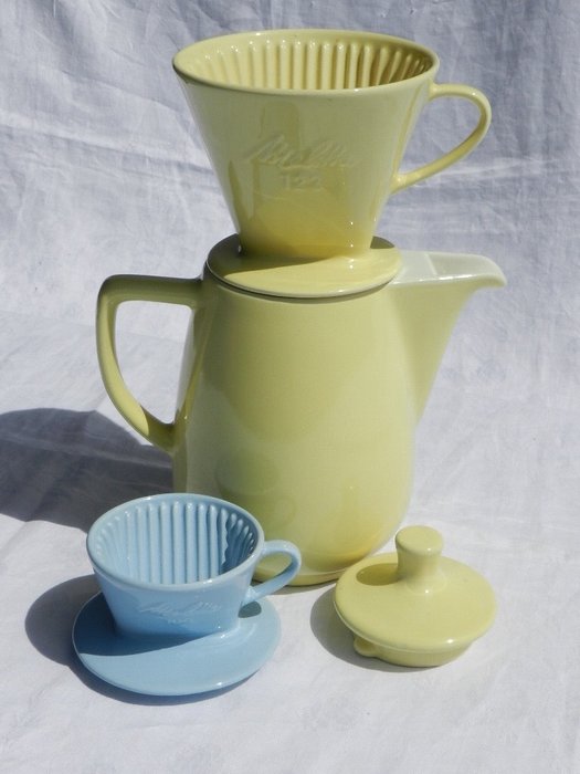 Melitta咖啡壺與過濾器 - 陶器