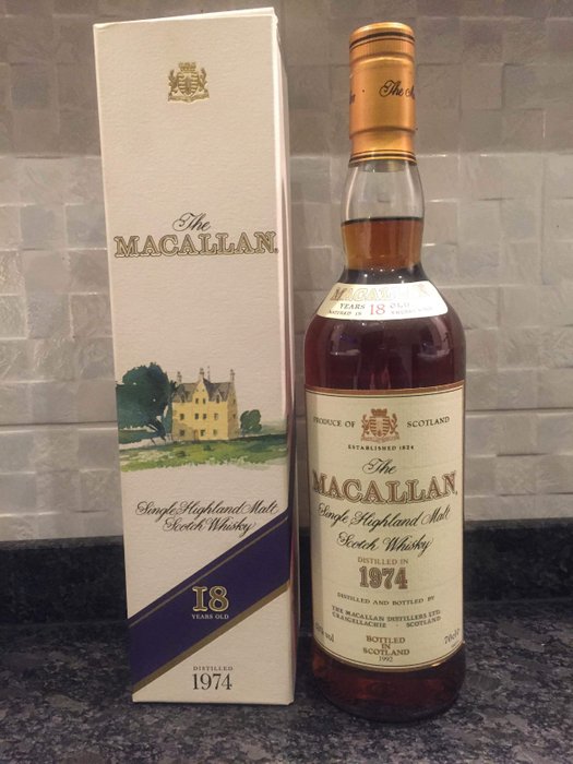 Macallan 1974 18 years old Sherry wood matured - Original bottling - b. 1992 - 70cl