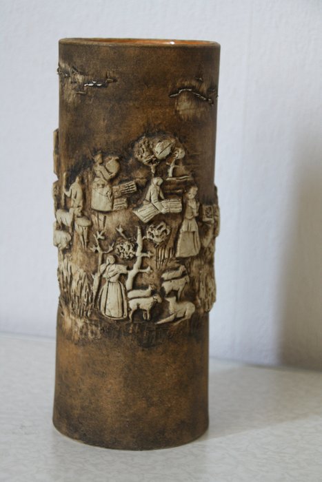 Luigi Santi (1907-1981) - Cylinder vase - Keramik