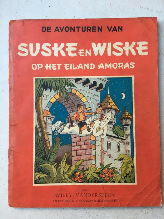 Suske en Wiske - Op het eiland Amoras - Oprawa miękka - Pierwsze Wydanie - (1947)
