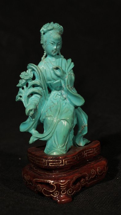 雕像 - 綠松石 - 中國 - 20世紀下半葉