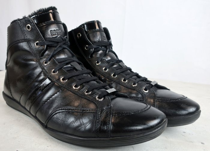hugo boss leather sneakers
