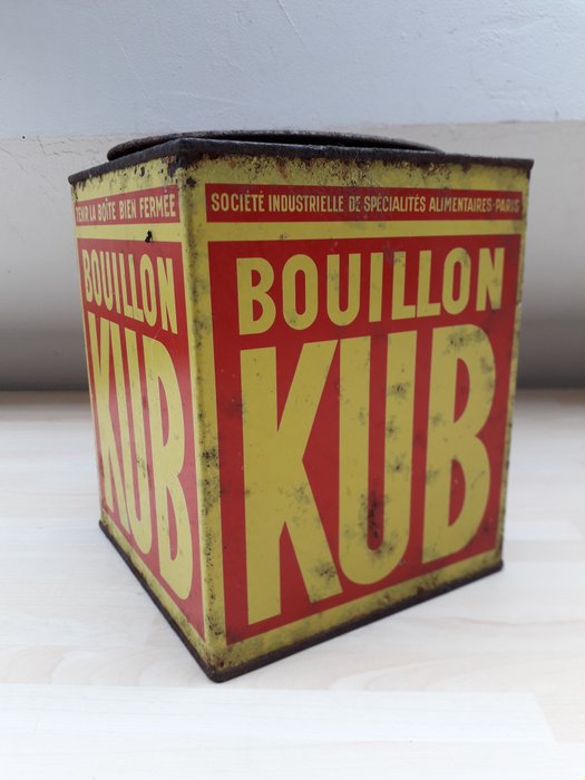 Kubor - Caixa de metal velha de caldo KUB (1) - Aço
