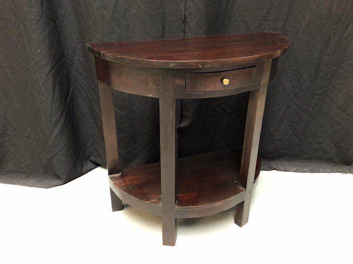 Half Round Side Table With Drawer, Half Circle Side Table
