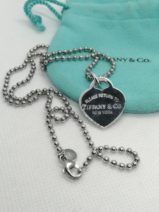 Tiffany - 925 银 - 项链配吊坠
