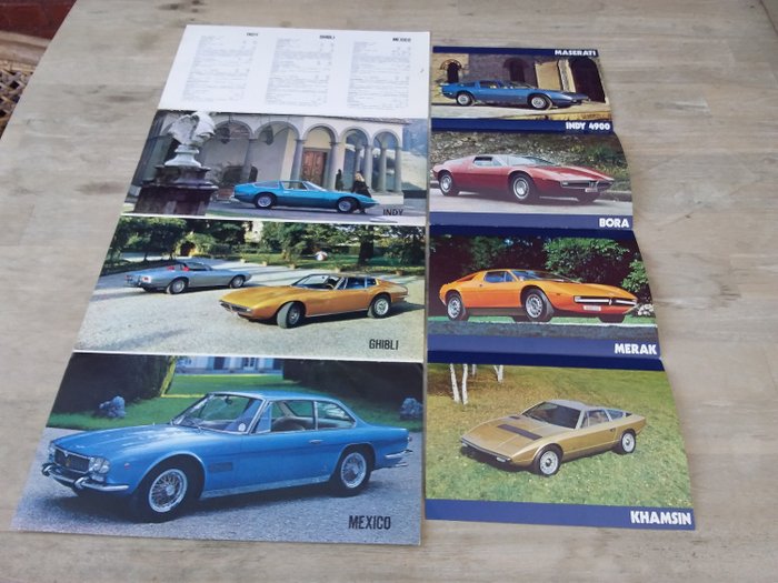 Brochures / Catalogi - Maserati - Bora, Indy 4900, Merak ...