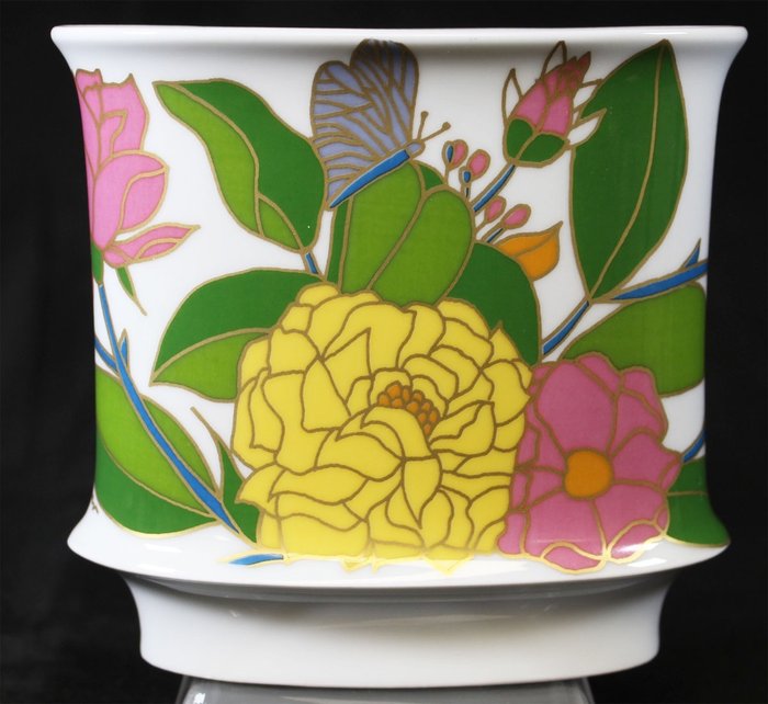 Wolf Bauer - Rosenthal - Wazon Studio Line Oval Floral - Porcelana