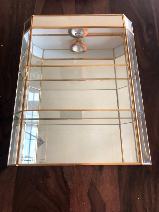Realizzato interamente a Mano - Display Cabinet (1) - Mid-Century Modern - Brass, Glass