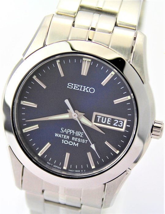 Seiko - Sapphire Crystal 100 m - Blue Dial - Heren - 2011-heden