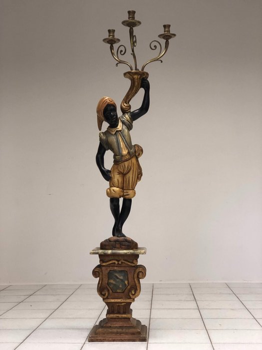威尼斯摩洛雕塑 - 在木頭 - 20世紀初