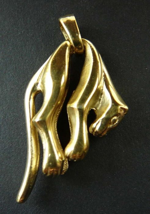 925 Gold-plated - Massive Panther Pendant