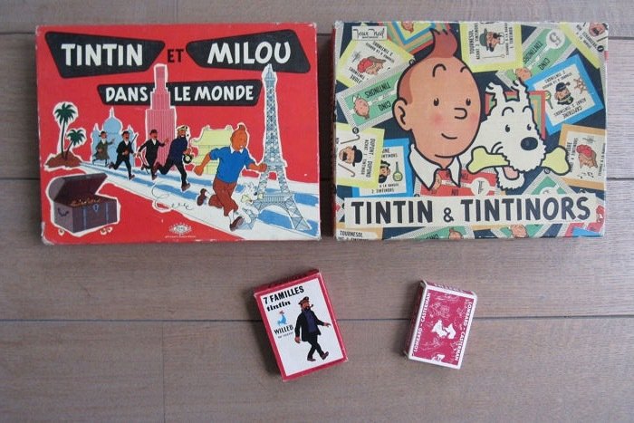 Tintin 4x Jeu De Société Tintin Et Milou Dans Le Monde Tintinors 7 Familles Jeu De Cartes Casterman 19621977 Catawiki