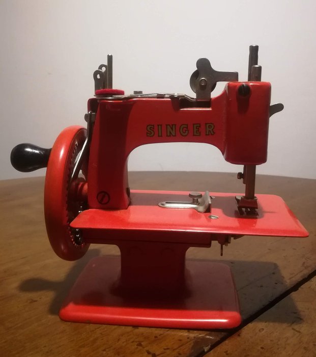 Singer nº20 - 在完善的情况的红色玩具缝纫机 - 铁（铸／锻）