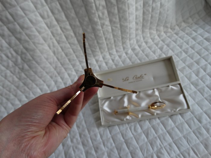 Le Crabe Set Of 2 Gold Plated Sugar Ice Lump Tongs And 6 Gold