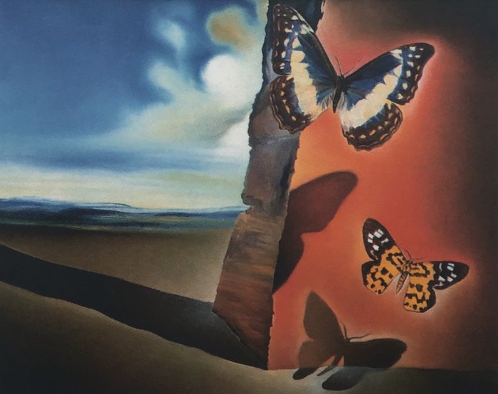 Salvador Dali (1904 -1989)  - Paysage aux papillons  (1956)