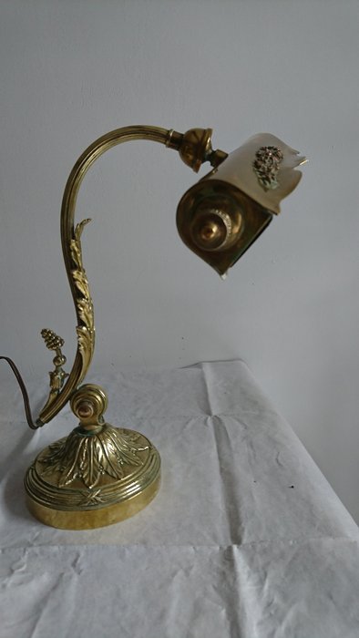Ancienne lampe de bureau - Art déco - Laiton