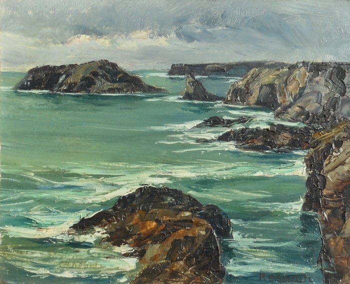 Paul Esnoul (1882/1960)  - Bord de mer en Bretagne
