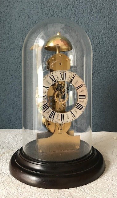 Skeleton clock - AJK - Kieninger - no (0) jewels - unadjusted - Bronze, Wood - Second half 20th century