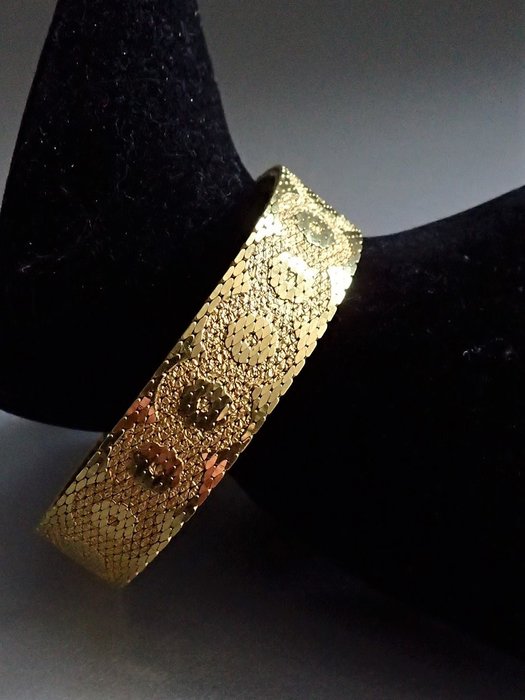 Signed. "Amerikaner" (gold-plated) - A*D = Andreas Daub Goldplated - bracelet