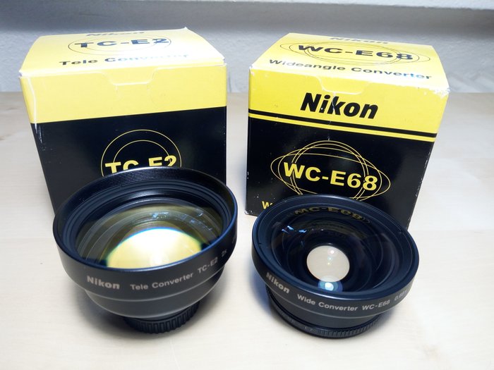 Nikon Teleconverter TC-E2 y Wideangle converter WC-E68