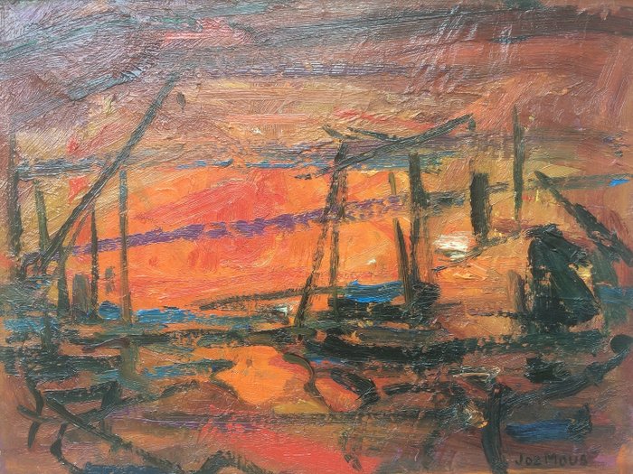 Jos Mous(1896-`1968) - Port view