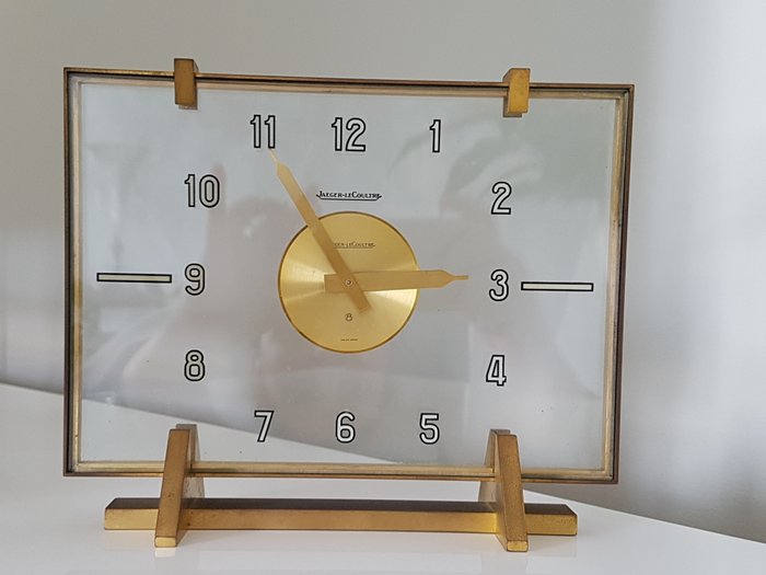 Tabletop clock - JAEGER LECOULTRE  - Glass and Bronze - 1930-1950