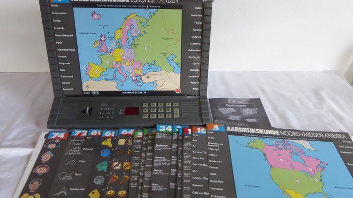 1 	Jumbo educational game computer - Jumbo computer electro + 25 double-sided question cards and rules in Dutch  (25)