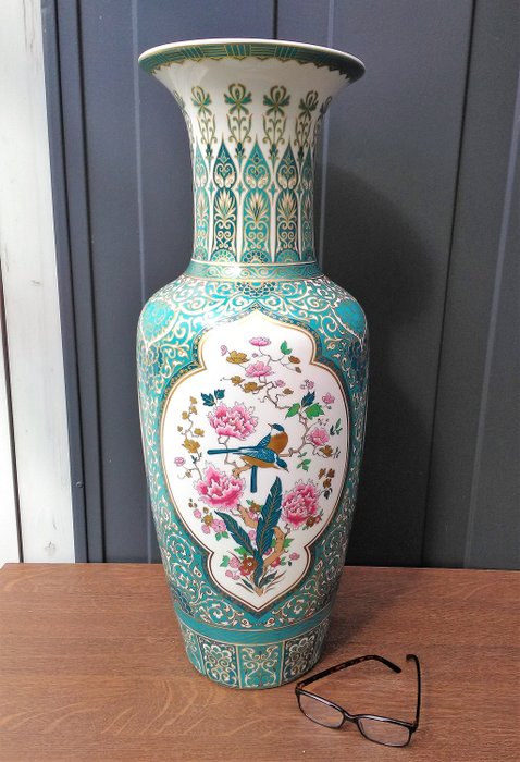 Shantung decor - AK Kaiser Porzellan - large vase - 68 cm - Porcelain